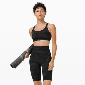 lululemon athletica Black Camo High-Rise Bike Shorts